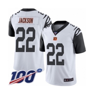 Men's Cincinnati Bengals #22 William Jackson Limited White Rush Vapor Untouchable 100th Season Football Jersey