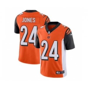 Men's Cincinnati Bengals #24 Adam Jones Orange Vapor Stitched Limited Jersey