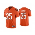 Men's Cincinnati Bengals #25 Chris Evans 2021 Orange Vapor Untouchable Limited Stitched Football Jersey