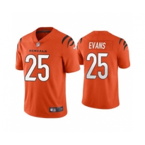 Men's Cincinnati Bengals #25 Chris Evans 2021 Orange Vapor Untouchable Limited Stitched Football Jersey