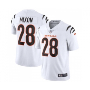 Men's Cincinnati Bengals #28 Joe Mixon 2021 White Vapor Limited Stitched Football Jersey