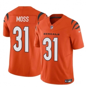 Men's Cincinnati Bengals #31 Zack Moss Orange 2024 F.U.S.E. Vapor Untouchable Limited Stitched Jersey