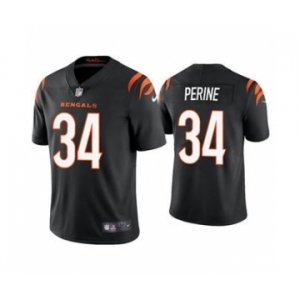 Men's Cincinnati Bengals #34 Samaje Perine 2021 Black Vapor Untouchable Limited Stitched Football Jersey