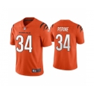 Men's Cincinnati Bengals #34 Samaje Perine 2021 Orange Vapor Untouchable Limited Stitched Football Jersey