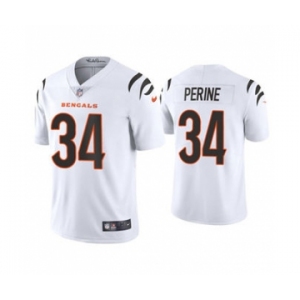 Men's Cincinnati Bengals #34 Samaje Perine 2021 White Vapor Untouchable Limited Stitched Football Jersey