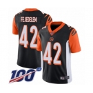 Men's Cincinnati Bengals #42 Clayton Fejedelem Black Team Color Vapor Untouchable Limited Player 100th Season Football Jersey