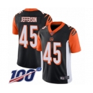 Men's Cincinnati Bengals #45 Malik Jefferson Black Team Color Vapor Untouchable Limited Player 100th Season Football Jersey