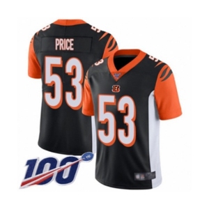 Men's Cincinnati Bengals #53 Billy Price Black Team Color Vapor Untouchable Limited Player 100th Season Football Jersey