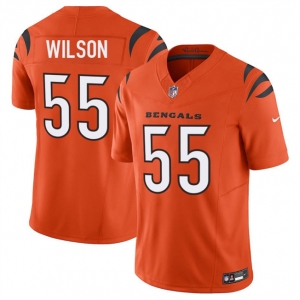 Men's Cincinnati Bengals #55 Logan Wilson Orange 2025 F.U.S.E. Vapor Untouchable Limited Stitched Football Jersey