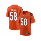 Men's Cincinnati Bengals #58 Joseph Ossai Orange Football Stitched Game Jersey