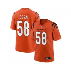 Men's Cincinnati Bengals #58 Joseph Ossai Orange Football Stitched Game Jersey