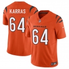 Men's Cincinnati Bengals #64 Ted Karras Orange 2025 F.U.S.E. Vapor Untouchable Limited Stitched Football Jersey