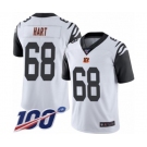 Men's Cincinnati Bengals #68 Bobby Hart Limited White Rush Vapor Untouchable 100th Season Football Jersey