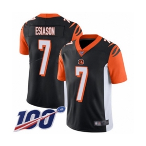 Men's Cincinnati Bengals #7 Boomer Esiason Black Team Color Vapor Untouchable Limited Player 100th Season Football Jersey