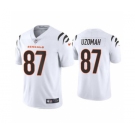 Men's Cincinnati Bengals #87 C.J. Uzomah 2021 New White Vapor Untouchable Limited Stitched Football Jersey