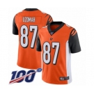 Men's Cincinnati Bengals #87 C.J. Uzomah Orange Alternate Vapor Untouchable Limited Player 100th Season Football Jersey