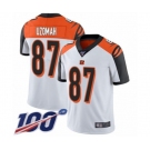 Men's Cincinnati Bengals #87 C.J. Uzomah White Vapor Untouchable Limited Player 100th Season Football Jersey