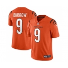 Men's Cincinnati Bengals #9 Joe Burrow 2021 Orange Vapor Limited Stitched Football Jersey