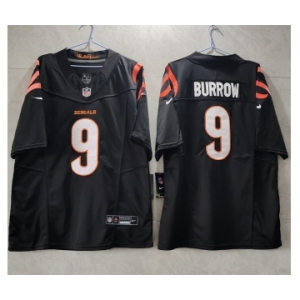 Men's Cincinnati Bengals #9 Joe Burrow Black 2023 F.U.S.E. Vapor Untouchable Limited Stitched Jersey