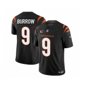 Men's Cincinnati Bengals #9 Joe Burrow Black 2023 F.U.S.E. With 4-Star C Patch Vapor Untouchable Limited Football Stitched Jersey