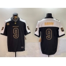 Men's Cincinnati Bengals #9 Joe Burrow Black Gold 2024 F.U.S.E With 4-Star C Patch Limited Stitched Football Jersey