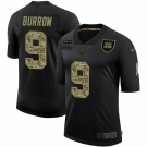 Men's Cincinnati Bengals #9 Joe Burrow Camo 2020 Salute To Service Limited Jersey