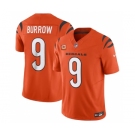 Men's Cincinnati Bengals #9 Joe Burrow Orange 2023 F.U.S.E. With 4-Star C Patch Vapor Untouchable Limited Football Stitched Jersey