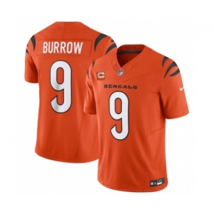 Men's Cincinnati Bengals #9 Joe Burrow Orange 2023 F.U.S.E. With 4-Star C Patch Vapor Untouchable Limited Football Stitched Jersey