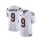 Men's Cincinnati Bengals #9 Joe Burrow White 2023 F.U.S.E. With 4-Star C Patch Vapor Untouchable Limited Football Stitched Jersey