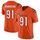 Men's Cincinnati Bengals #91 Trey Hendrickson Orange 2025 F.U.S.E. With 1-Star C Patch Vapor Untouchable Limited Stitched Football Jersey