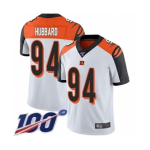 Men's Cincinnati Bengals #94 Sam Hubbard White Vapor Untouchable Limited Player 100th Season Football Jersey