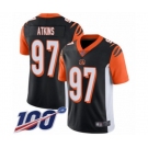 Men's Cincinnati Bengals #97 Geno Atkins Black Team Color Vapor Untouchable Limited Player 100th Season Football Jersey