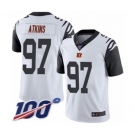 Men's Cincinnati Bengals #97 Geno Atkins Limited White Rush Vapor Untouchable 100th Season Football Jersey