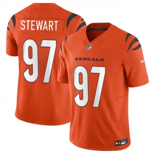 Men's Cincinnati Bengals #97 Shemar Stewart Orange 2025 Draft F.U.S.E. Vapor Untouchable Limited Football Stitched Jersey