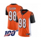 Men's Cincinnati Bengals #98 Ryan Glasgow Orange Alternate Vapor Untouchable Limited Player 100th Season Football Jersey