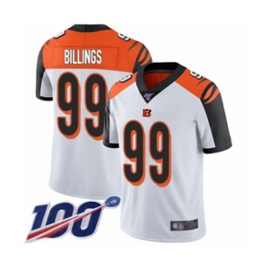 Men's Cincinnati Bengals #99 Andrew Billings White Vapor Untouchable Limited Player 100th Season Football Jersey