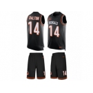 Men's Nike Cincinnati Bengals #14 Andy Dalton Limited Black Tank Top Suit NFL Jersey