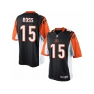 Men's Nike Cincinnati Bengals #15 John Ross Limited Black Team Color NFL Jersey