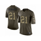 Men's Nike Cincinnati Bengals #21 Darqueze Dennard Limited Green Salute to Service NFL Jersey