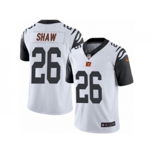 Men's Nike Cincinnati Bengals #26 Josh Shaw Limited White Rush NFL Jersey