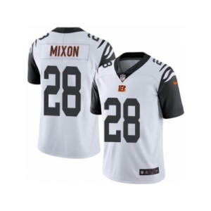 Men's Nike Cincinnati Bengals #28 Joe Mixon Limited White Rush NFL Jersey