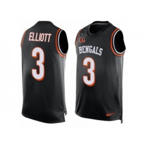 Men's Nike Cincinnati Bengals #3 Jake Elliott Limited Black Player Name & Number Tank Top NFL Jersey