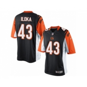 Men's Nike Cincinnati Bengals #43 George Iloka Limited Black Team Color NFL Jersey
