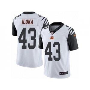 Men's Nike Cincinnati Bengals #43 George Iloka Limited White Rush NFL Jersey