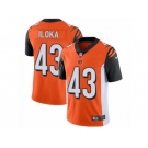 Men's Nike Cincinnati Bengals #43 George Iloka Vapor Untouchable Limited Orange Alternate NFL Jersey