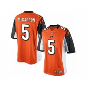 Men's Nike Cincinnati Bengals #5 AJ McCarron Limited Orange Alternate NFL Jersey