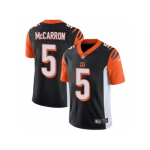 Men's Nike Cincinnati Bengals #5 AJ McCarron Vapor Untouchable Limited Black Team Color NFL Jersey