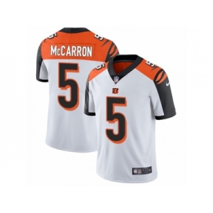 Men's Nike Cincinnati Bengals #5 AJ McCarron Vapor Untouchable Limited White NFL Jersey