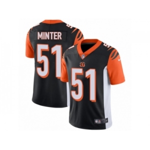 Men's Nike Cincinnati Bengals #51 Kevin Minter Vapor Untouchable Limited Black Team Color NFL Jersey