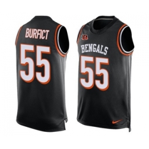 Men's Nike Cincinnati Bengals #55 Vontaze Burfict Limited Black Player Name & Number Tank Top NFL Jersey